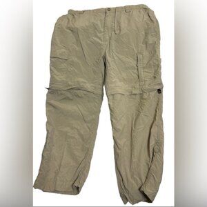 The North Face Pants Mens XL Khaki Convertible Cargo Shorts Belted Hiking